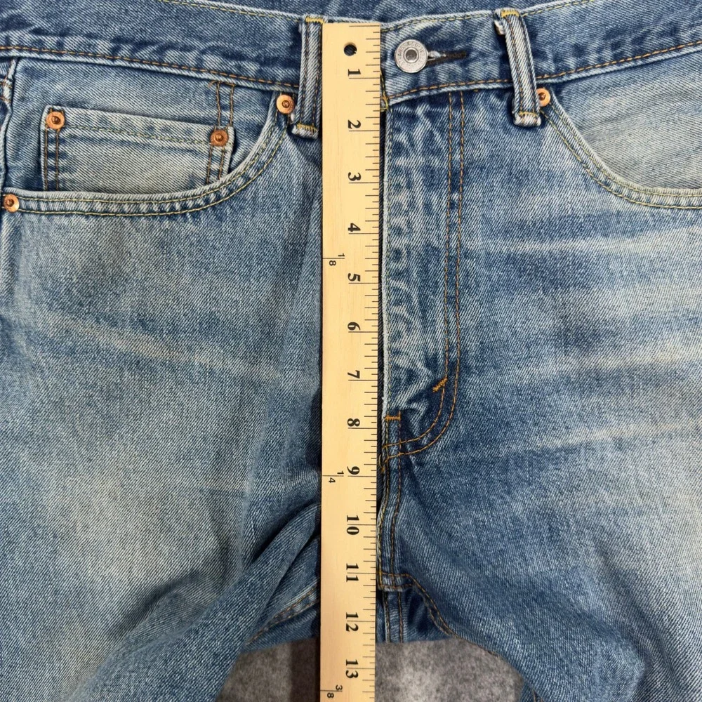 Levis 505 Regular Fit Straight Leg Jeans Mens 35x30 Medium Wash Blue